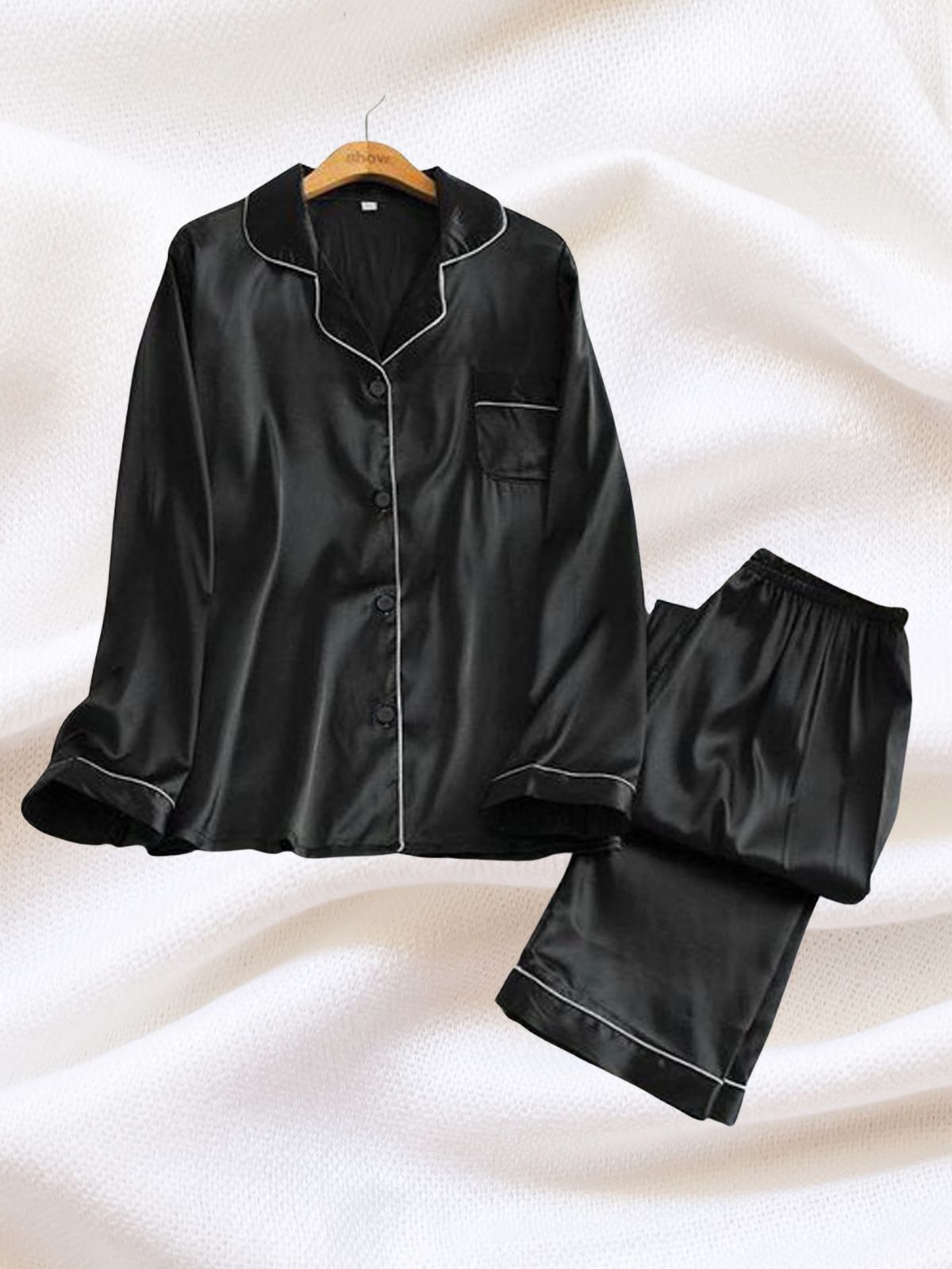 Black Silk Night Wear