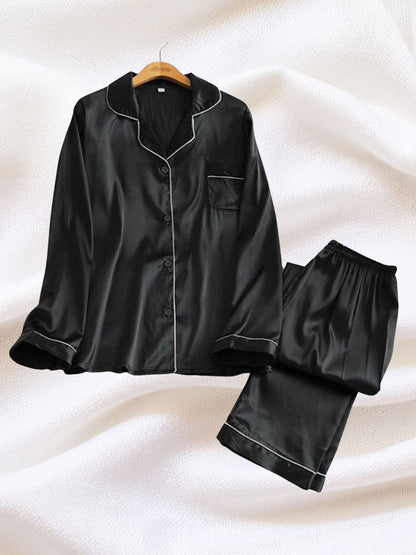 Black Silk Night Wear