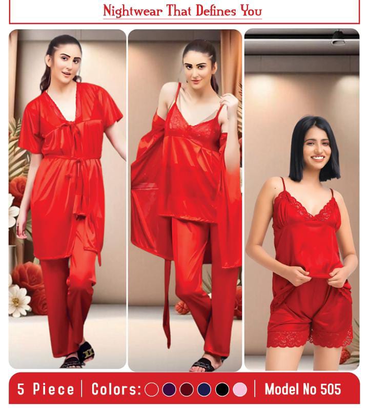 Black Silk Night Wear