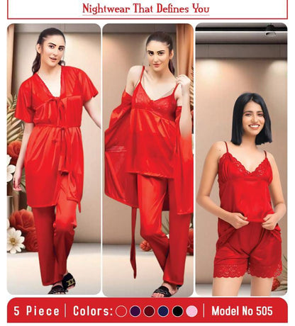 Black Silk Night Wear